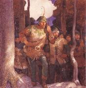 NC Wyeth Robin Hood and the Men of Greenwood oil painting